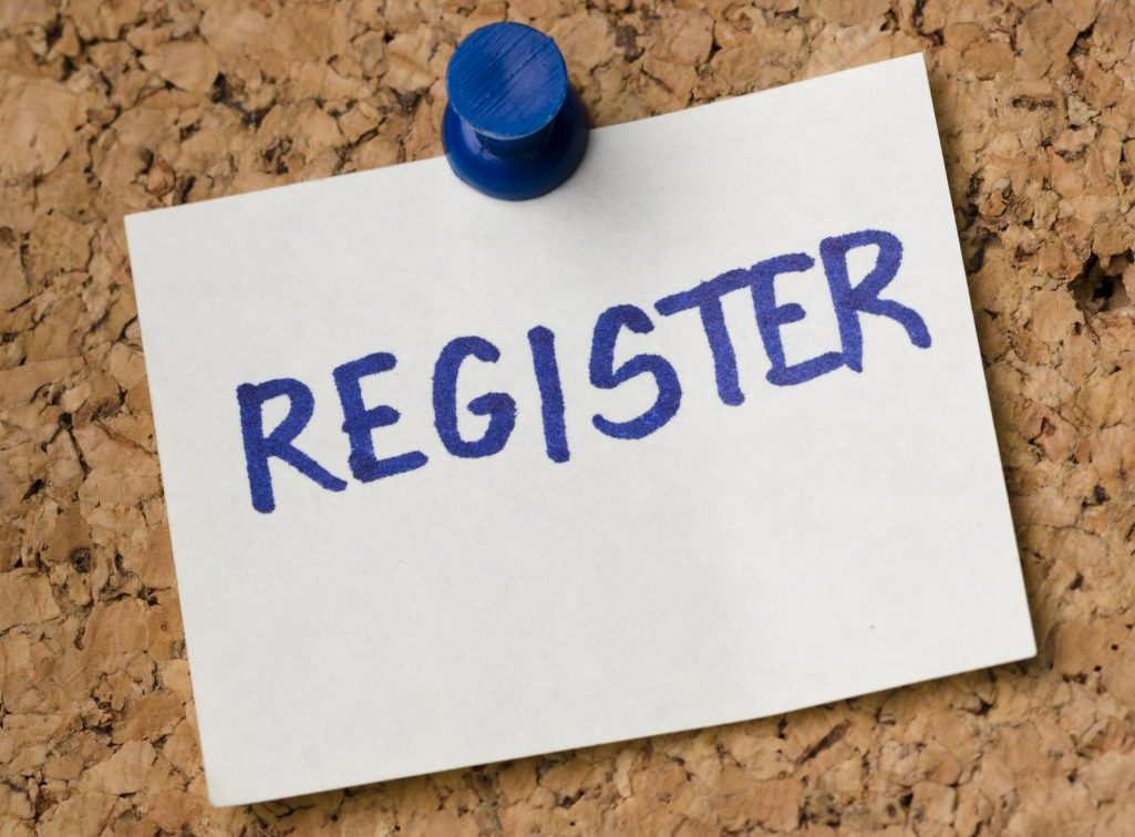 Sticker with register note